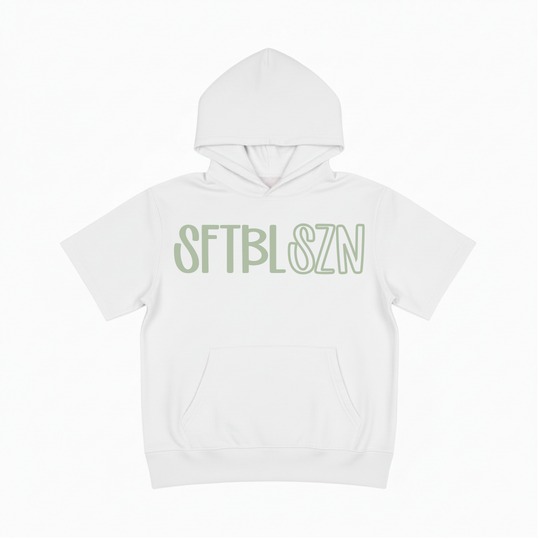 Softball Youth Short Sleeve Hoodie