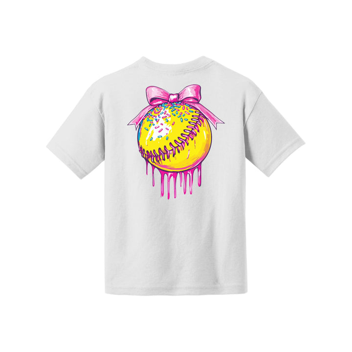 Softball with bow Tee