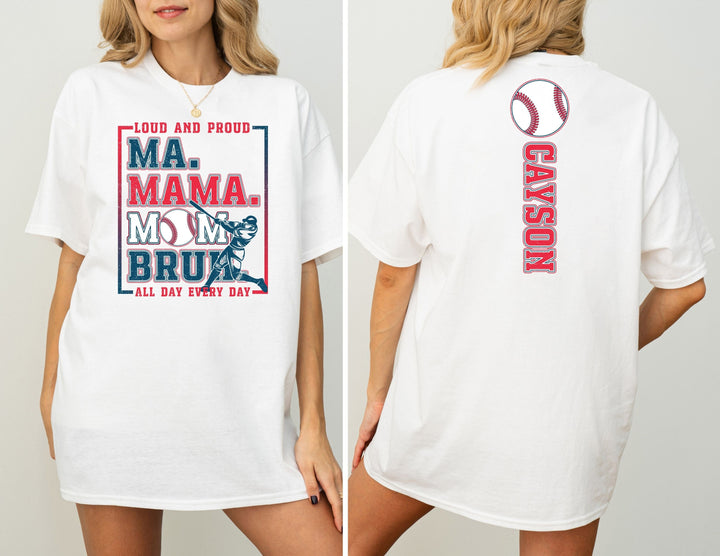 Personalized Baseball Mom Tee