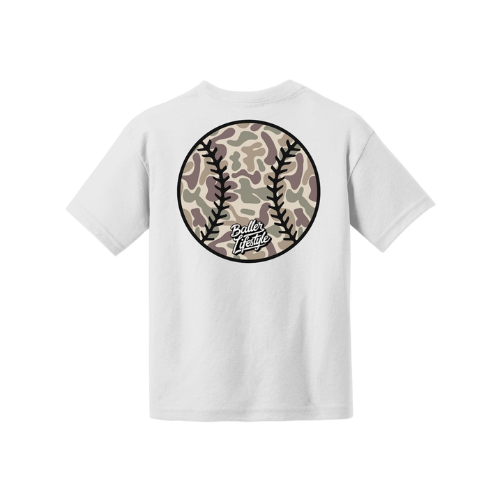 Camo Baseball Youth Tee
