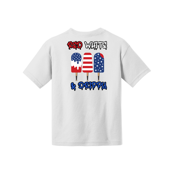 Red White and Drippy Popsicle Youth Tee