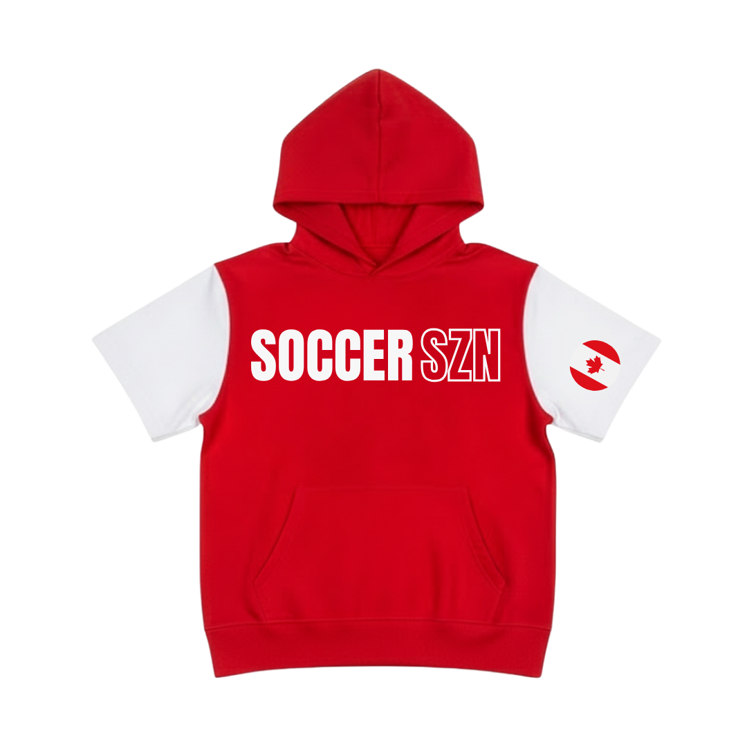 Canada Soccer Short Sleeve Hoodie