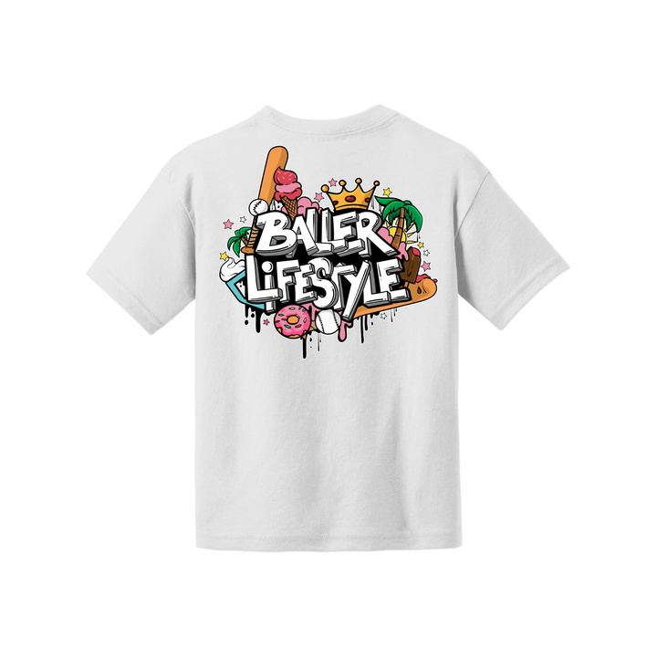Baller Lifestyle Graffiti Youth Tee