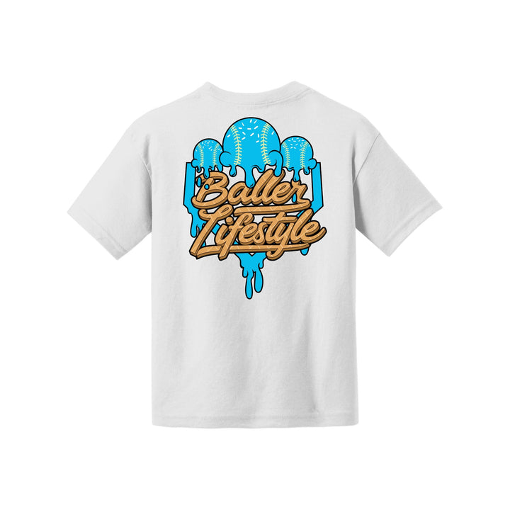 Baller Lifestyle Ice Cream Drip Youth Tee