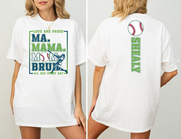 Personalized Baseball Mom Tee