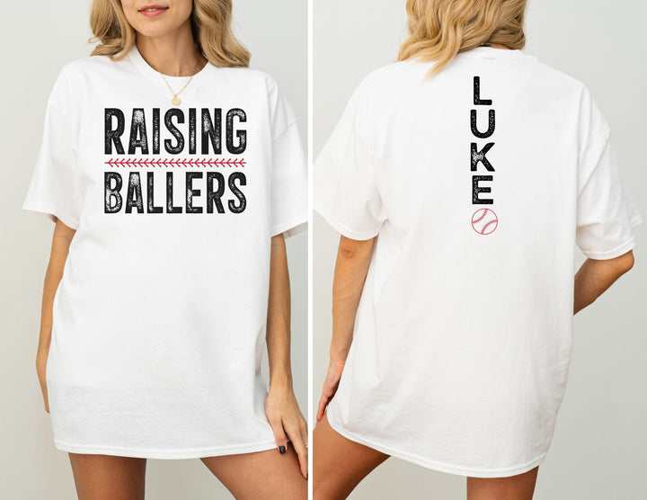 Personalized Raising Ballers Adult Tee