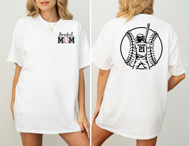 Personalized Baseball Mom Tee