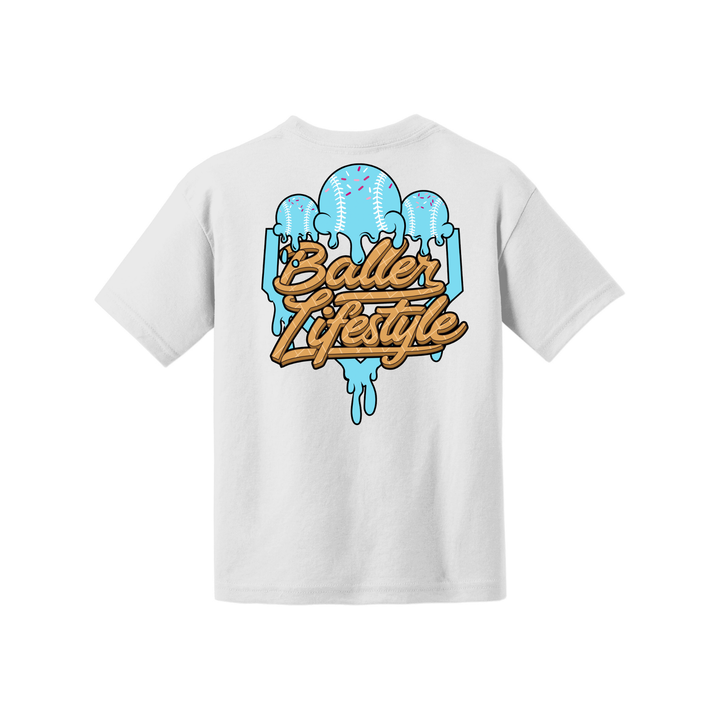 Baller Lifestyle Ice Cream Drip Youth Tee