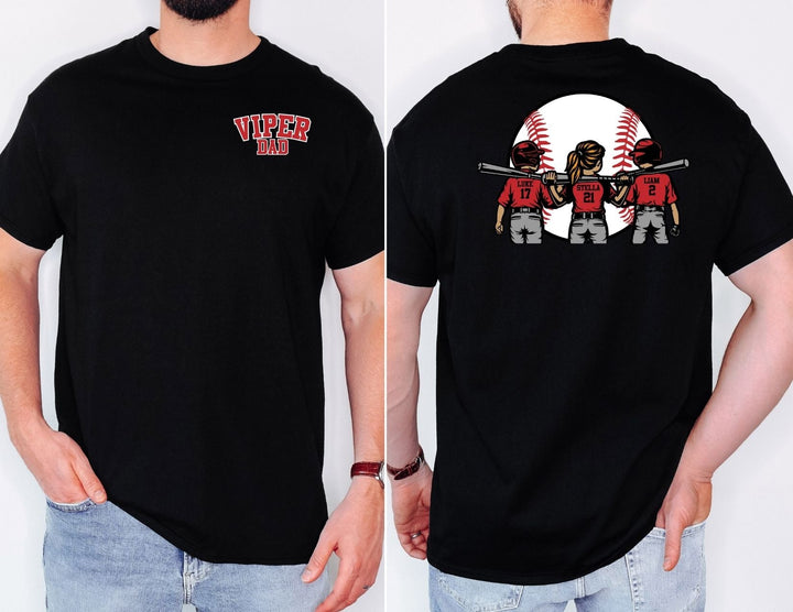 Baseball and Softball Dad Adult Tee Shirt