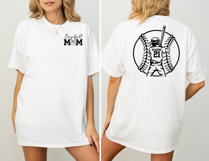 Personalized Baseball Mom Tee