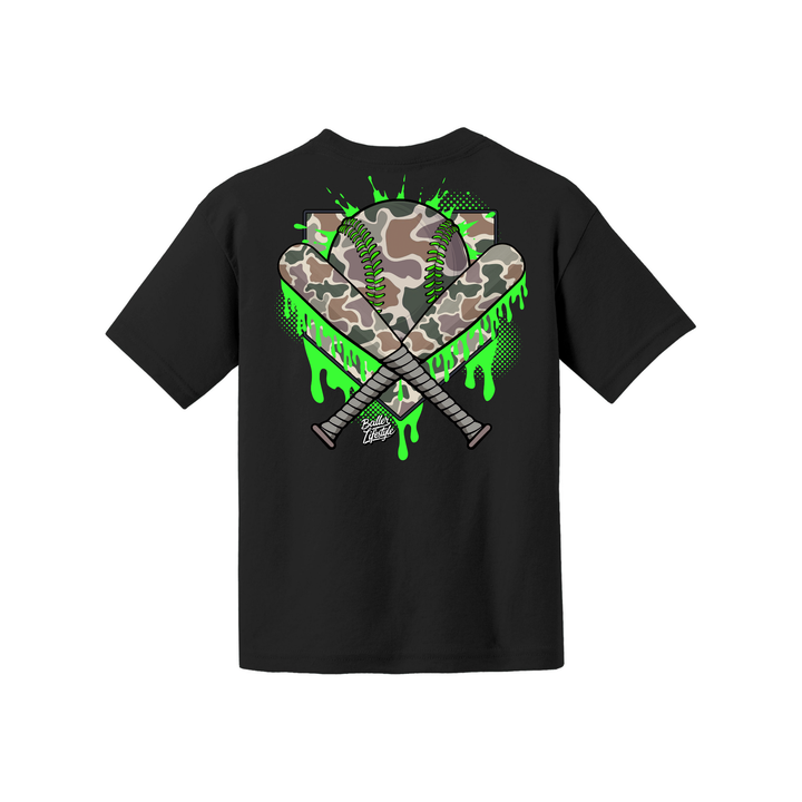 Baseball Camo Drip Youth Tee