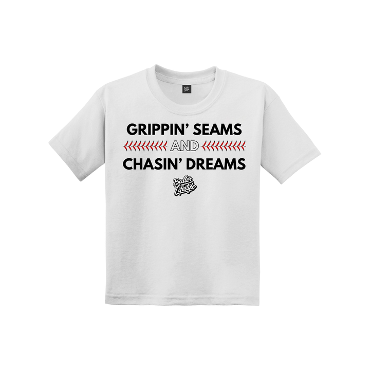 Grippin Seams and Chasin Dreams Youth Tee