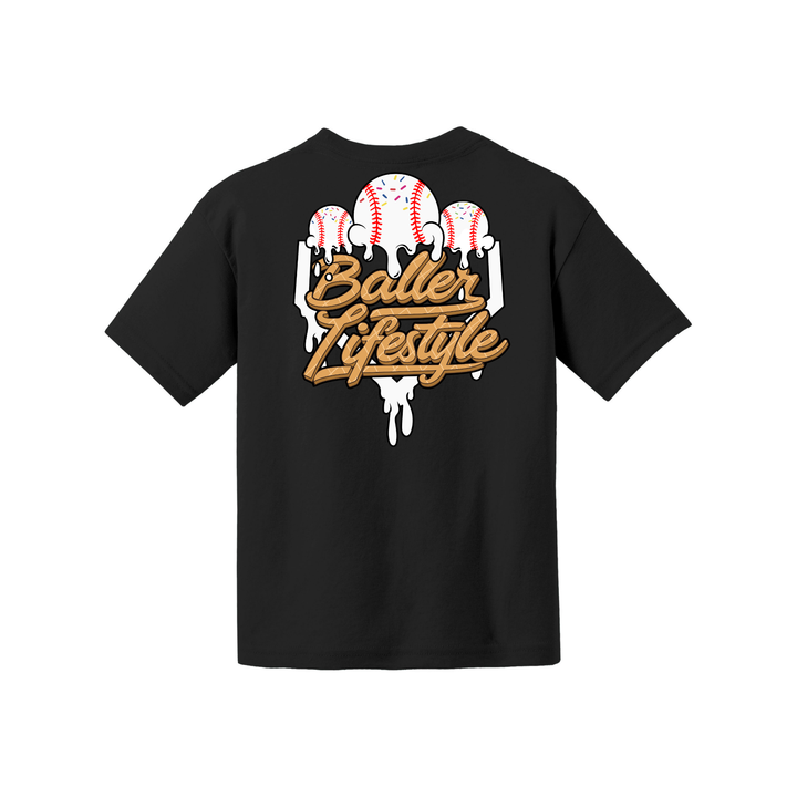 Baller Lifestyle Ice Cream Drip Youth Tee