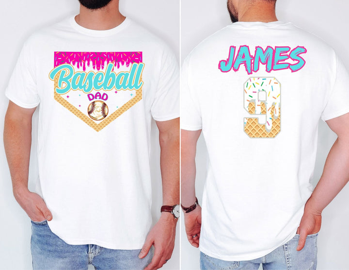 Dad Baseball Drip Adult Tee Shirt