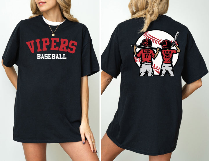 Personalized Baseball Mom with Team Name Tee