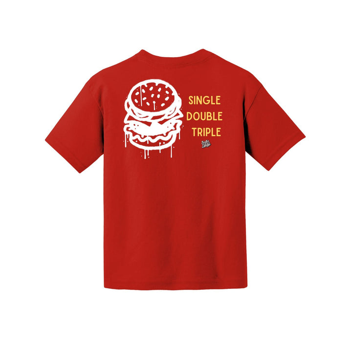 Single Double and Triple Hamburger Youth Tee