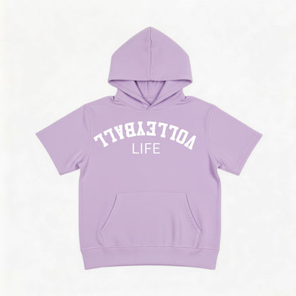 Volleyball Short Sleeve Hoodie