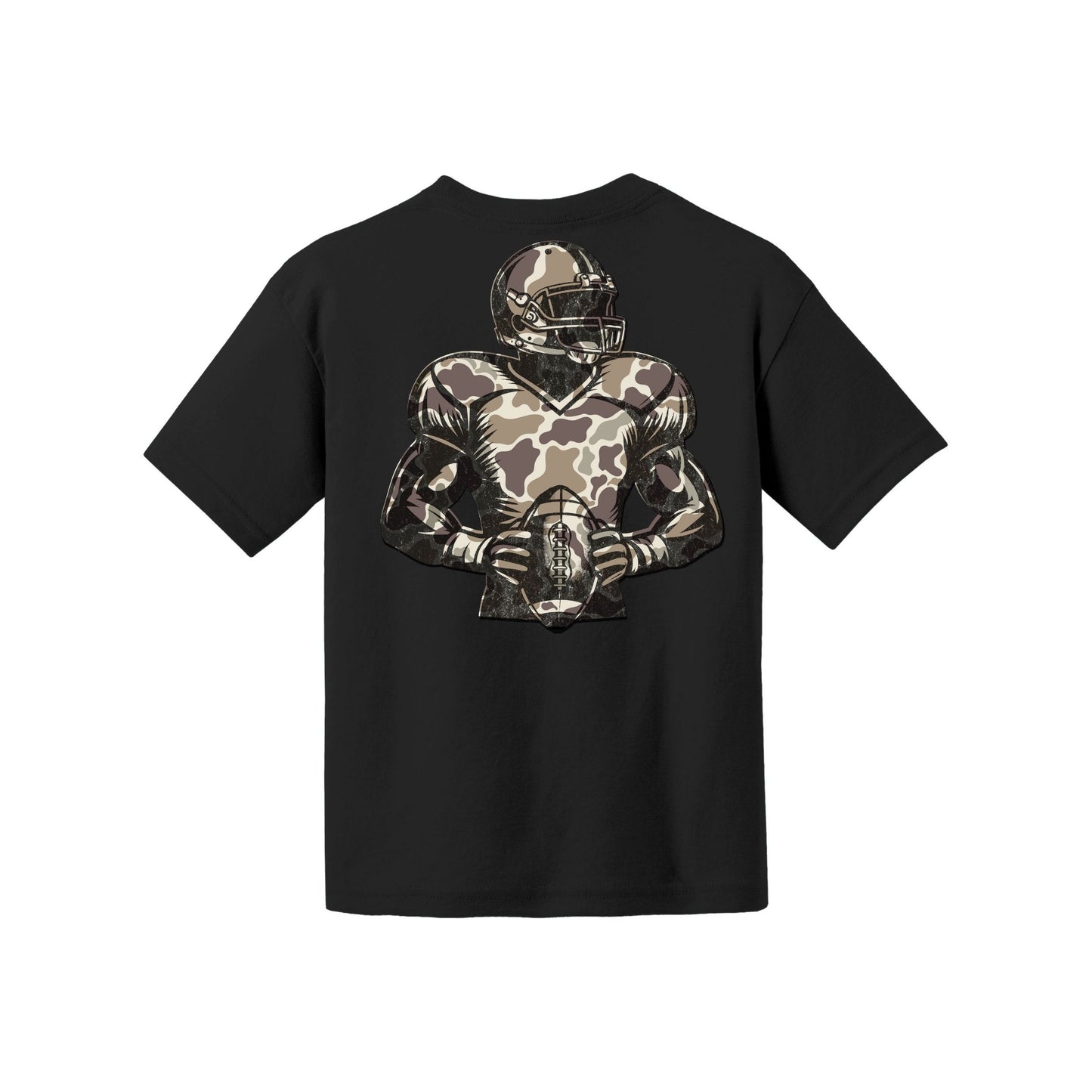 Camo Football Youth Tee
