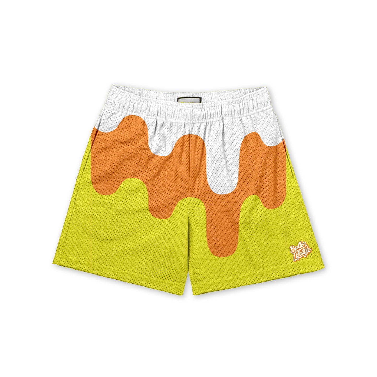 Candy Corn Ice Cream Drip Shorts