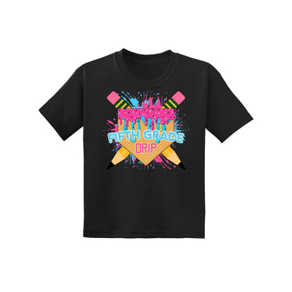 Back to School Baseball Drip Youth Tee