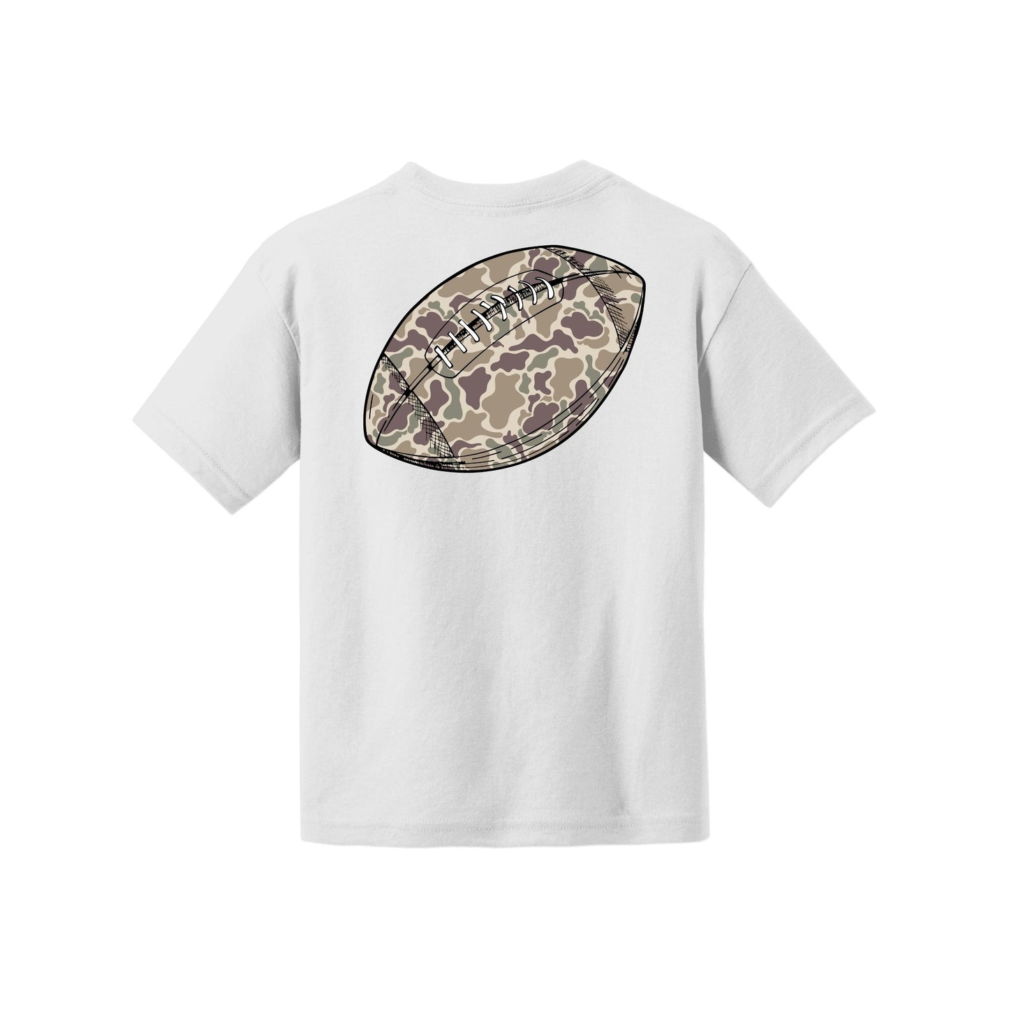 Camo Football Youth Tee