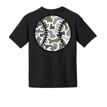Camo Baseball Youth Tee