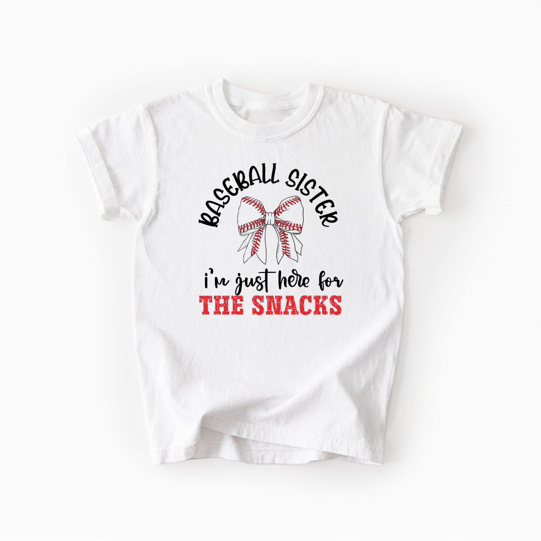 Girls Baseball Sister Toddler Tee
