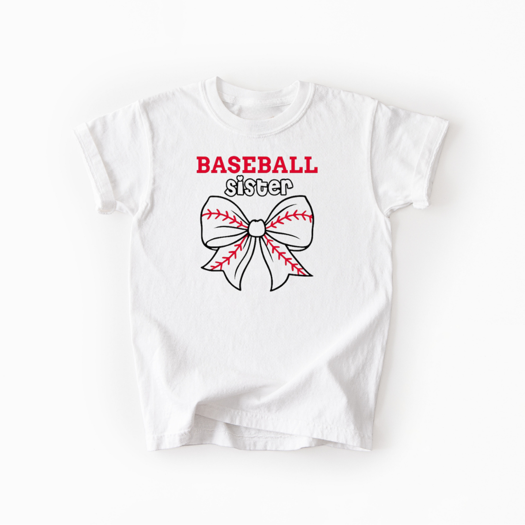 Girls Baseball Sister Toddler Tee