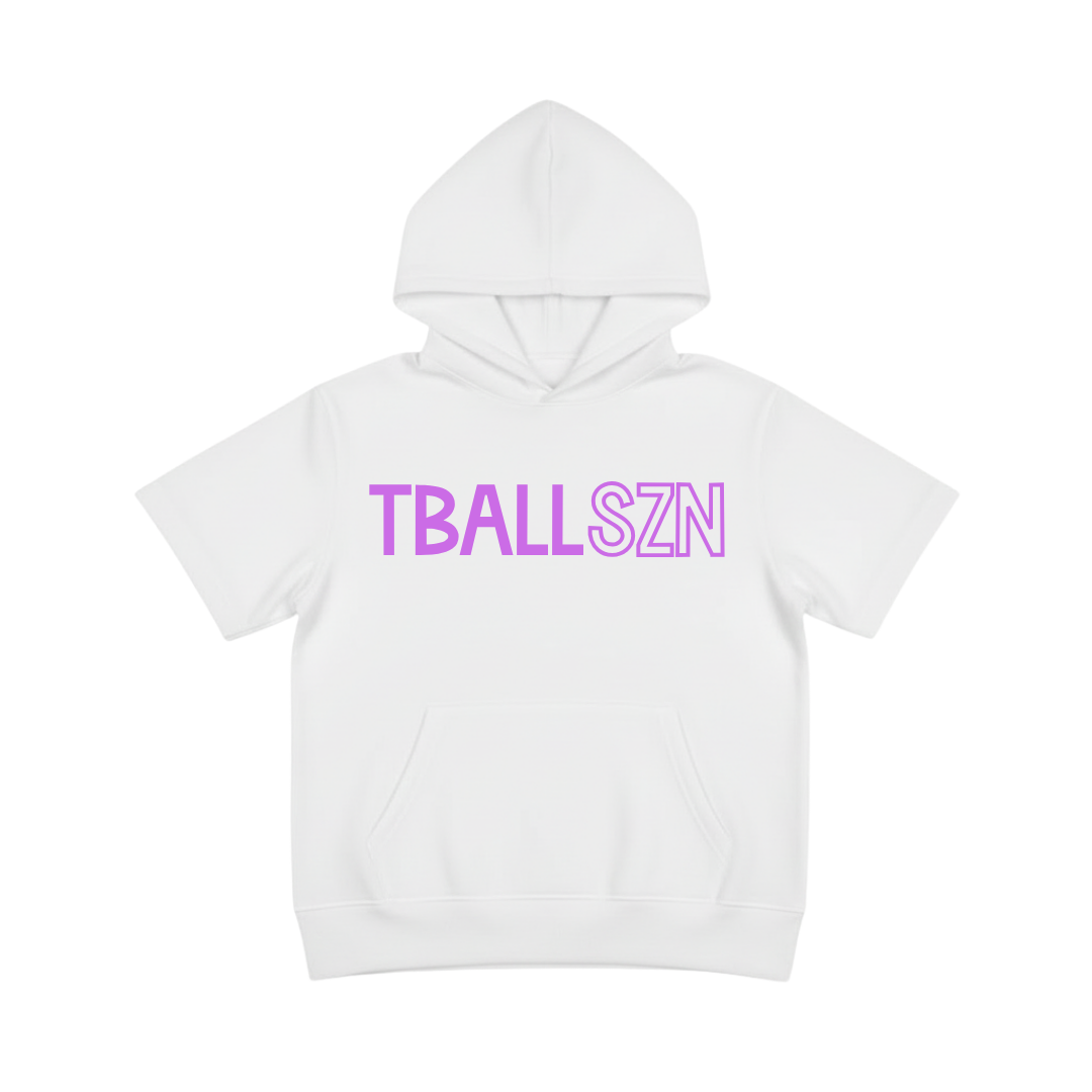 Girls Short Sleeve t-ball Hoodie