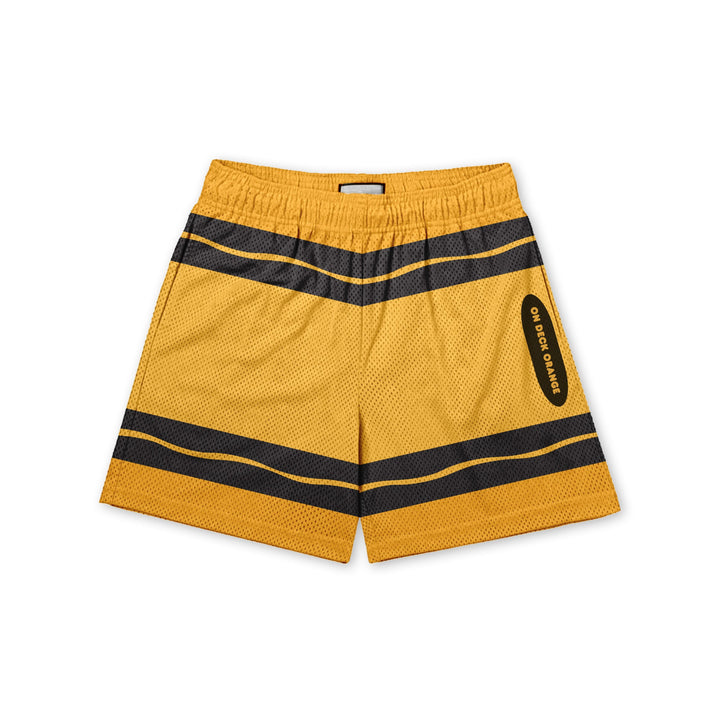 On Deck Orange Crayon Baseball Shorts